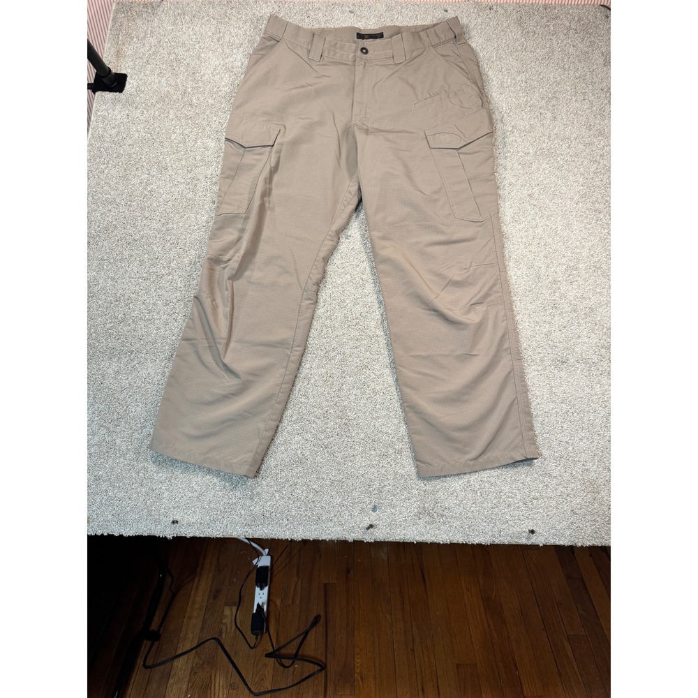 5.11 Tactical Mens Khaki Tan Ripstop Cargo Pants 36x30 Straight Leg Workwear